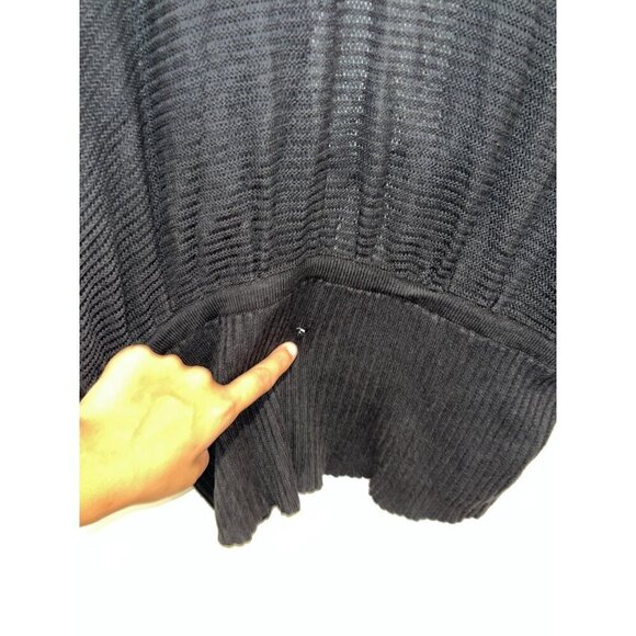 Trina Turk Los Angeles Black Open Knit Cardigan Womens size Large - Picture 6 of 9